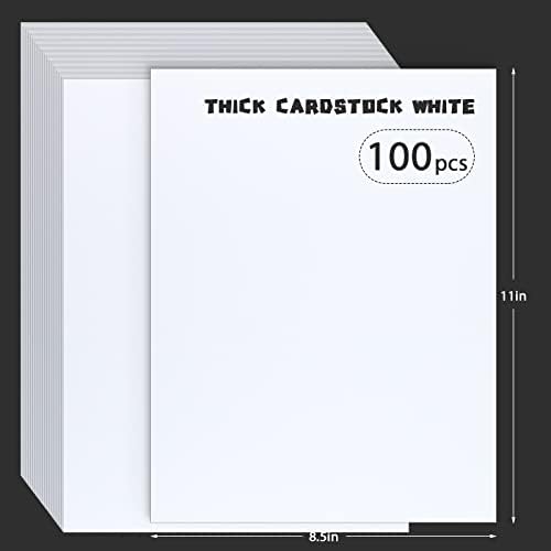 מלאי כרטיס FSWCCK נייר לבן 8.5 x 11 אינץ