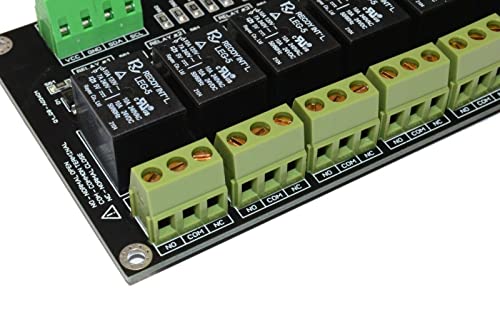 8 ערוץ I2C ממשק מודול ממסר אלקטרומגנטי למודול Arduino Raspberry 3.3V 5.0V 10A מחוון נוריות שיא עבור כל מתח AC DC של Control Control Control
