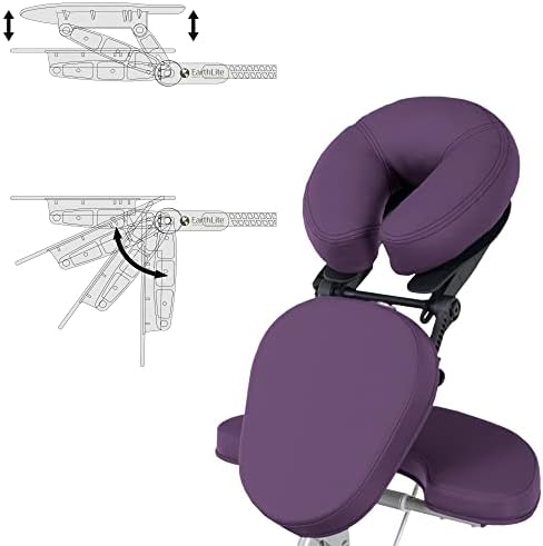 חבילת כיסא עיסוי ניידת של Earthlite מערבולת - נייד, קומפקטי, חזק וקל משקל כולל. מארז נשיאה, כרית עצם החזה ורצועה