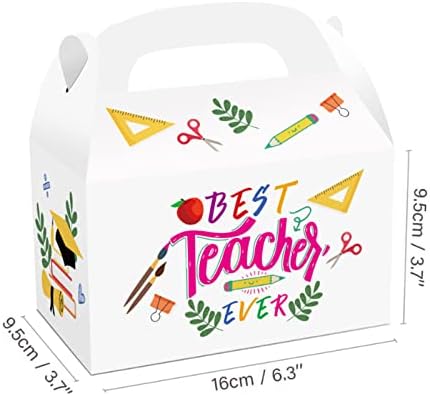 12 חבילות מורה יום נושא מסיבת לטובת לטפל קופסות הטוב ביותר מורה אי פעם דברים טובים קופסות מסיבת זמן קופסות מתנה עבור מסיבת יום הולדת קישוט