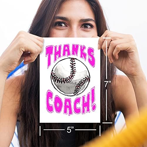 לשחק חזק תודה בייסבול המאמן אתה מדהים 3-חבילת ברכה תודה כרטיסי להגדיר מושלם עבור הנוער ספורט בייסבול שחקנים, צוותים, מאמנים, משפחה ואוהדים